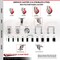 Service Caster 4 Inch 316SS Red Poly Swivel 1-5/8 Inch Expanding Stem Caster Set Brake SCC SCC-SS316EX20S414-PPUB-RED-TLB-158-4 - alternate 3